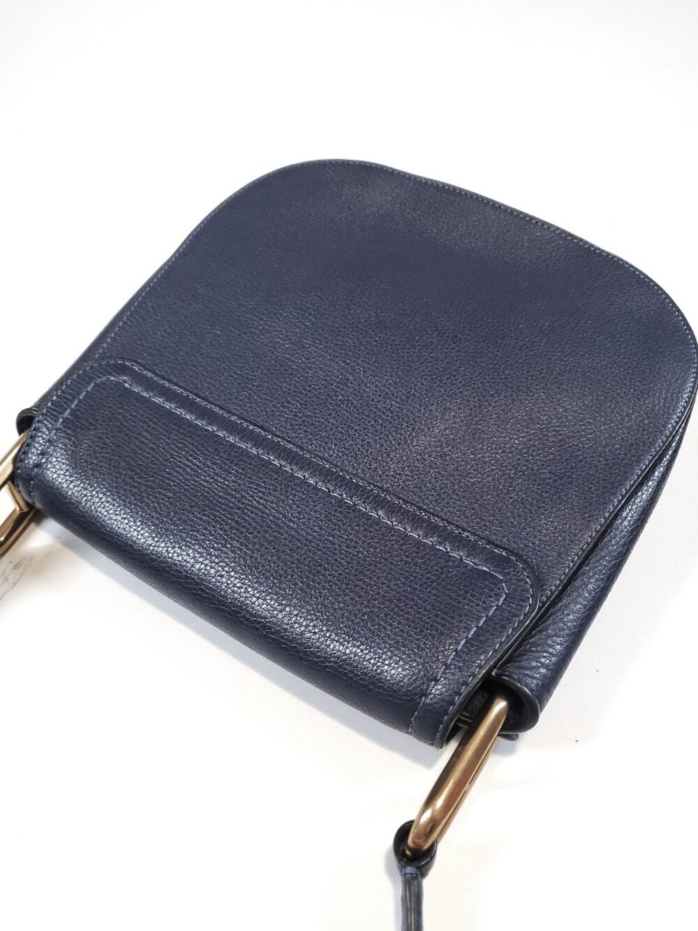 Marc Jacobs Maverick Large Saddle Shoulder Bag in Navy Blue Leather - Picture 3 of 13
